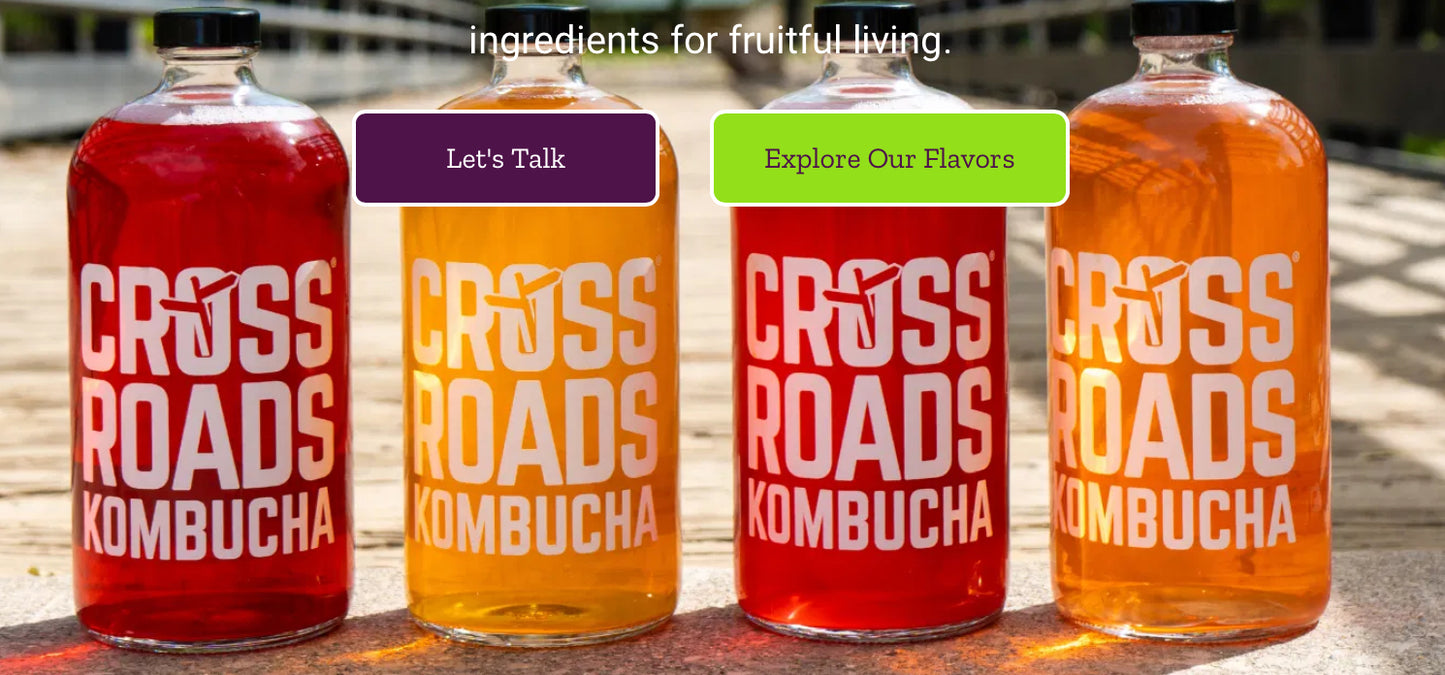 Cross Roads Kombucha - Mango Strawberry