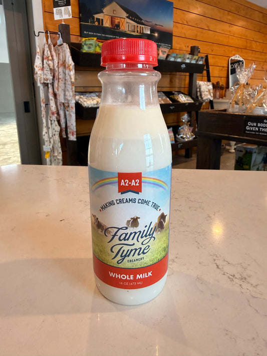 PRE-ORDER: Family Tyme Creamery  Whole White Milk - 16 oz