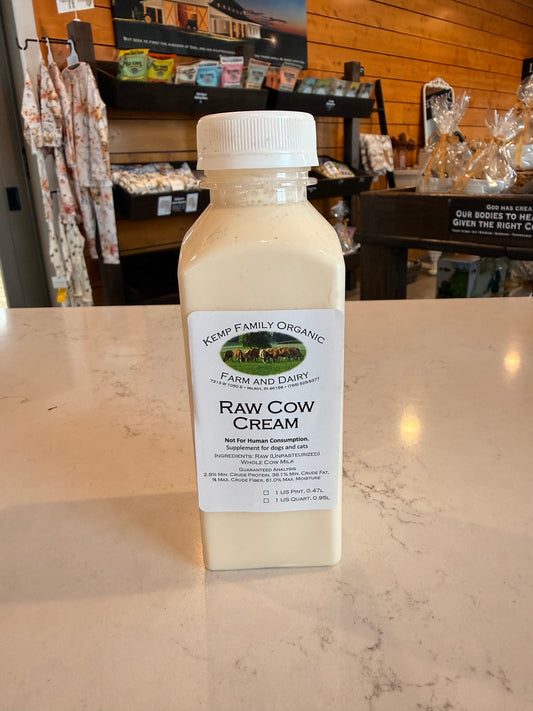 PRE-ORDER: Kemp Family Organic Farm Raw Heavy Whipping Cream (Pet)