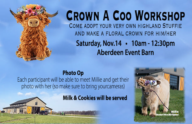 Crown Your Own Coo Cow! Saturday, Nov. 14 10AM - 12:30 PM
